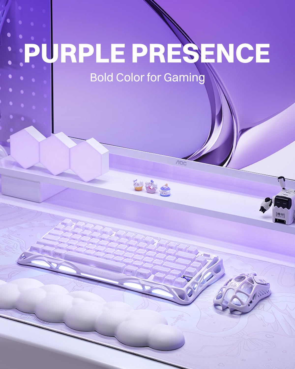 GravaStar Mercury K1 75% Wireless Mechanical Gaming Keyboard RGB Backlit