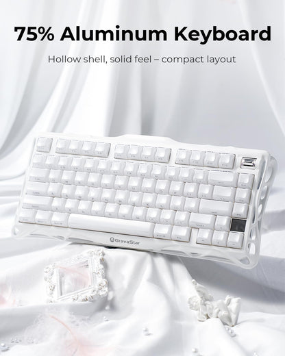 GravaStar Mercury K1 75% Wireless Mechanical Gaming Keyboard RGB Backlit
