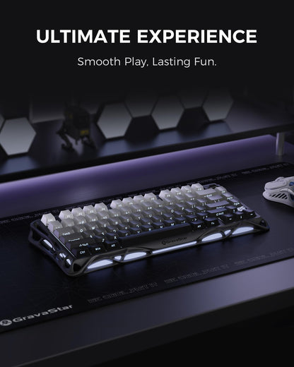 GravaStar Mercury K1 75% Wireless Mechanical Gaming Keyboard RGB Backlit