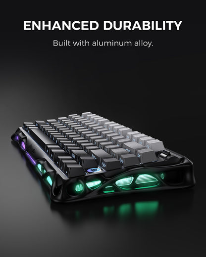 GravaStar Mercury K1 75% Wireless Mechanical Gaming Keyboard RGB Backlit
