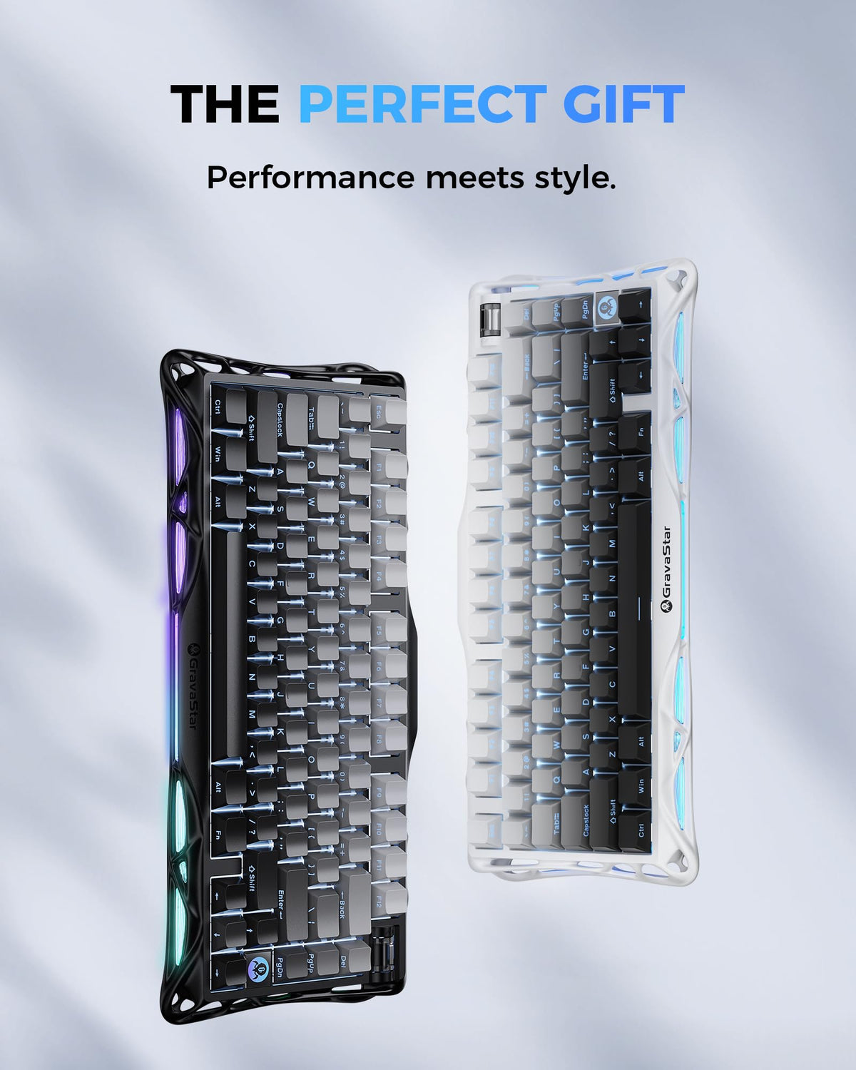 GravaStar Mercury K1 75% Wireless Mechanical Gaming Keyboard RGB Backlit