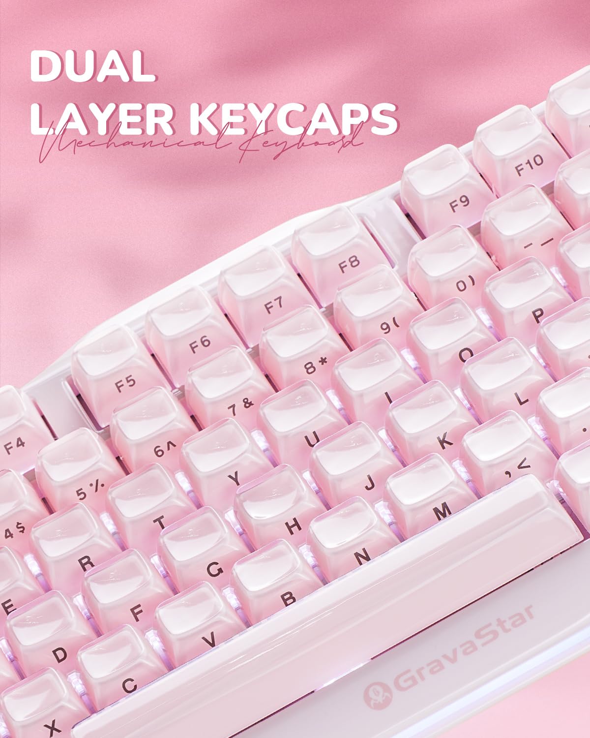GravaStar Mercury K1 75% Wireless Mechanical Gaming Keyboard RGB Backlit