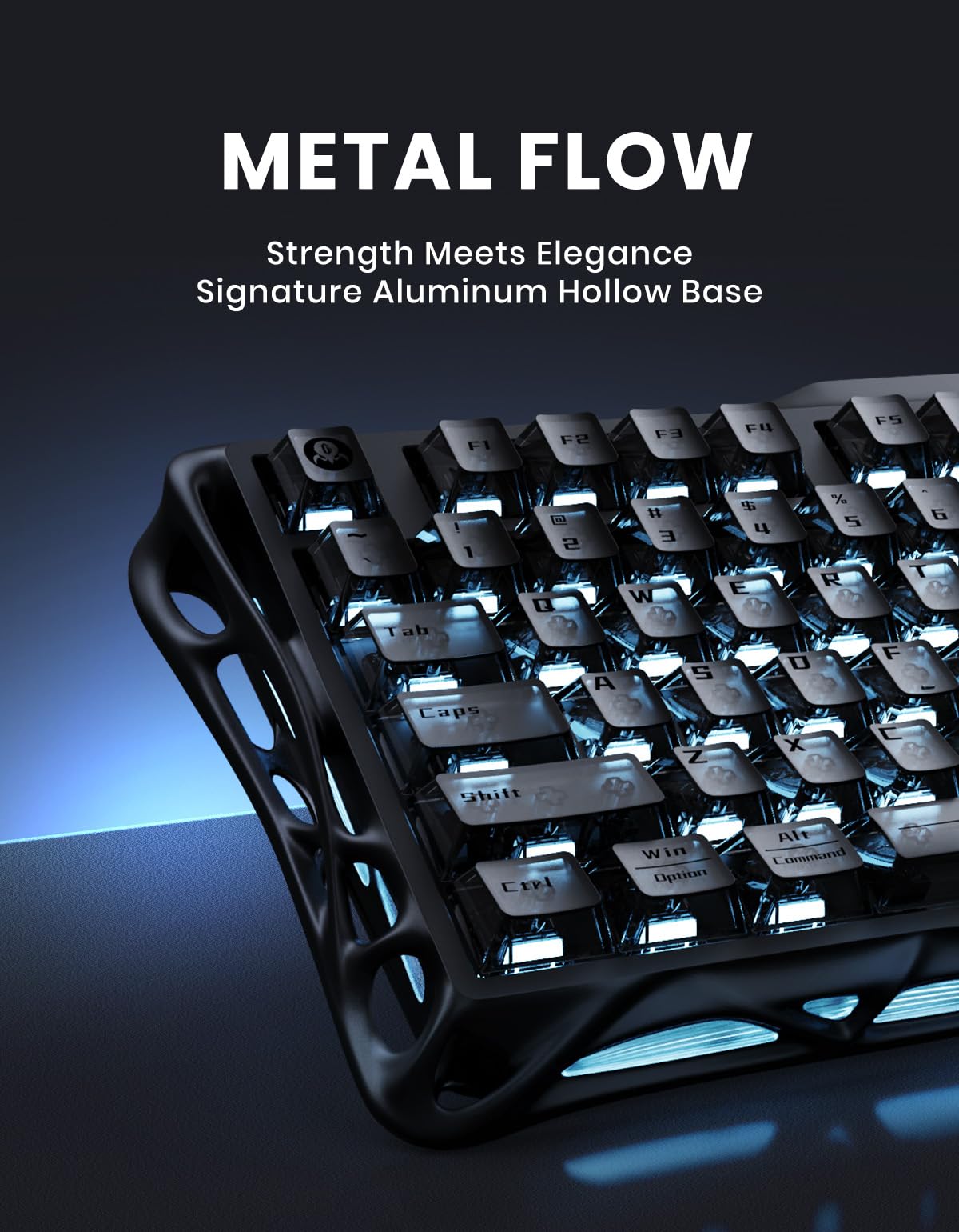 GravaStar Mercury K1 75% Wireless Mechanical Gaming Keyboard RGB Backlit