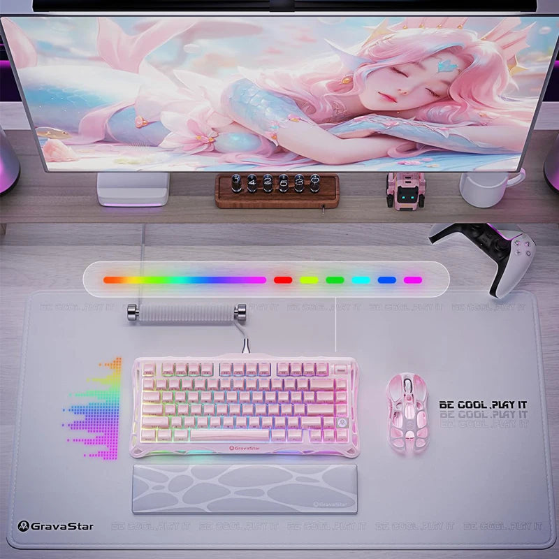 GravaStar Mercury K1 75% Pink Wireless Keyboard