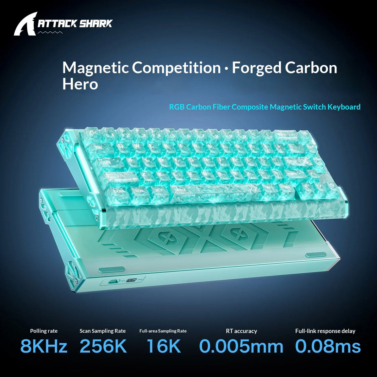 ATTACK SHARK  Teclado Magnetico R68HE  Polling Rate 8K