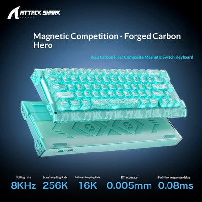 ATTACK SHARK  Teclado Magnetico R68HE  Polling Rate 8K