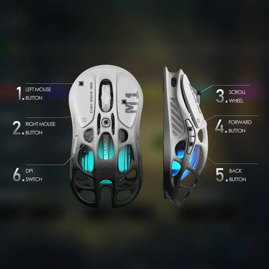 Gravastar Mercury M1 Pro Wireless Gaming Mouse, 26,000 DPI PAW3395DM Sensor, Magnesium Alloy, 5 Programmable Buttons RGB