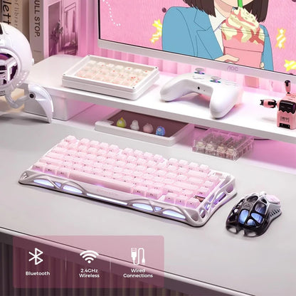 GravaStar Mercury K1 75% Pink Wireless Keyboard